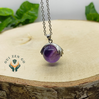 Pendentif main amethyste1