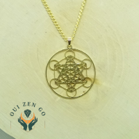 Pendentif metatron acier inoxydable argent ouizengo 2 