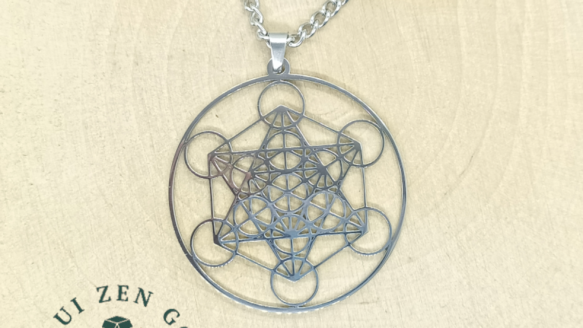 Pendentif metatron acier inoxydable or ouizengo 2 