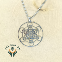 Pendentif metatron acier inoxydable or ouizengo 2 