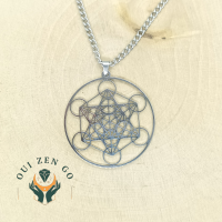 Pendentif metatron acier inoxydable or ouizengo 2