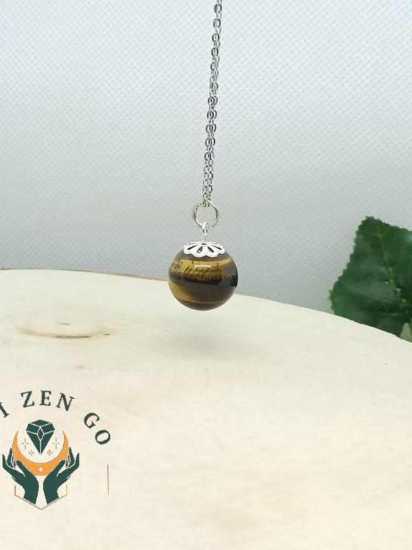 Pendentif oeil de tigre boule 2 