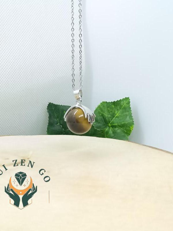 Pendentif oeil de tigre mano 1