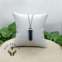 Pendentif pointe agate noire 2 