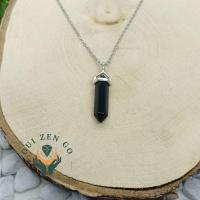 Pendentif pointe agate noire 3 