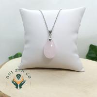 Pendentif quartz rose goutte 1 