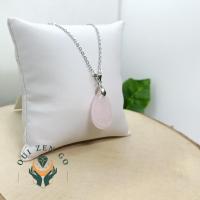 Pendentif quartz rose goutte 2 