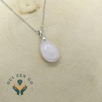 Pendentif quartz rose goutte 4 