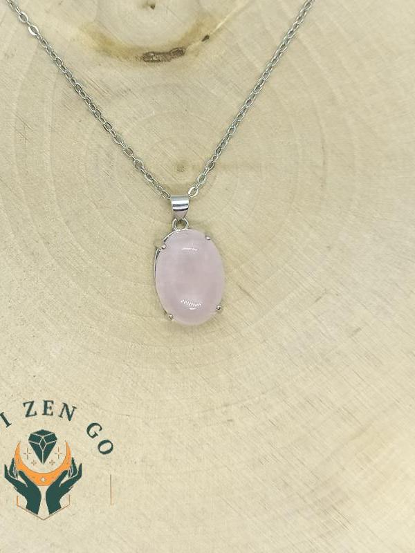 Pendentif quartz rose trendy 3 