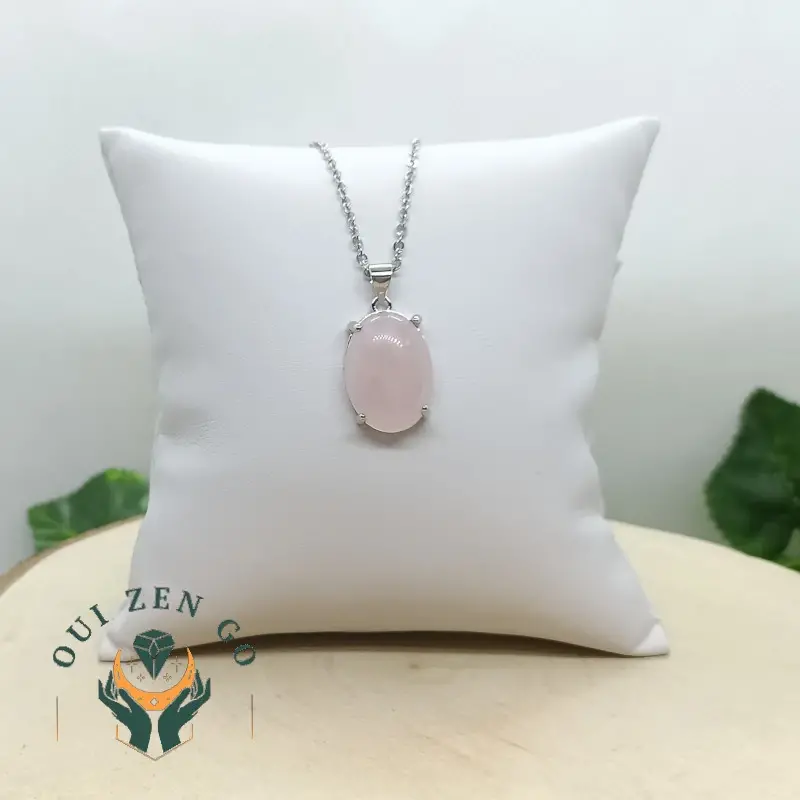 Pendentif quartz rose