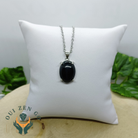 Pendentif trendy agate noire 1