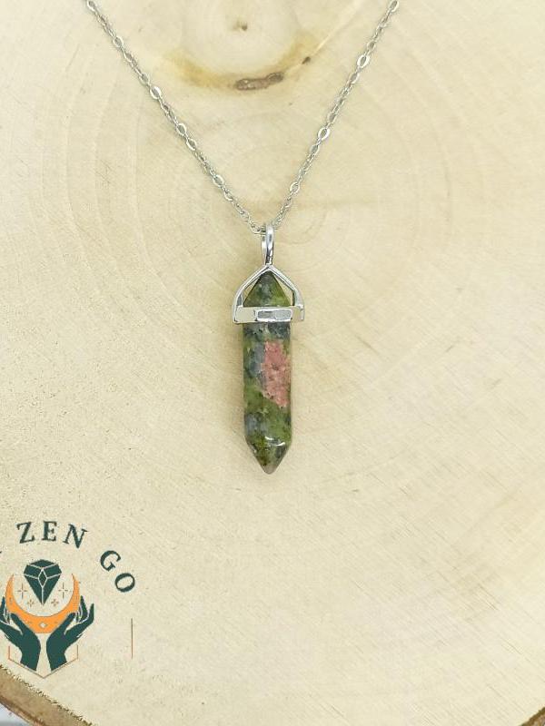 Pendentif unakite pointe 3 