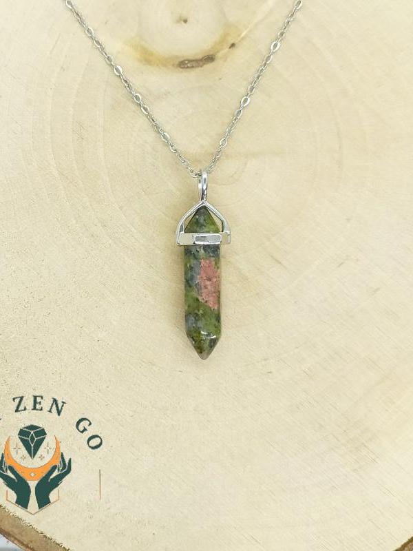 Pendentif unakite pointe 3