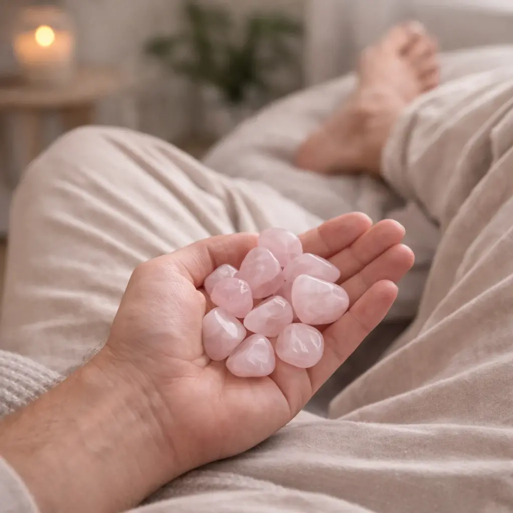 Pierre de quartz rose et detente