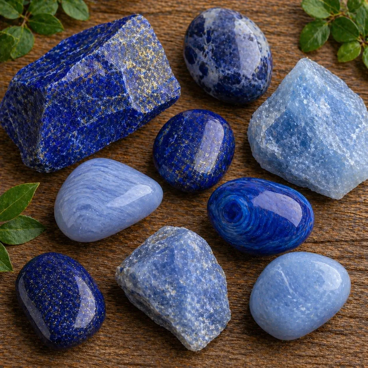 Pierres bleues lithothérapie calme communication sérénité
