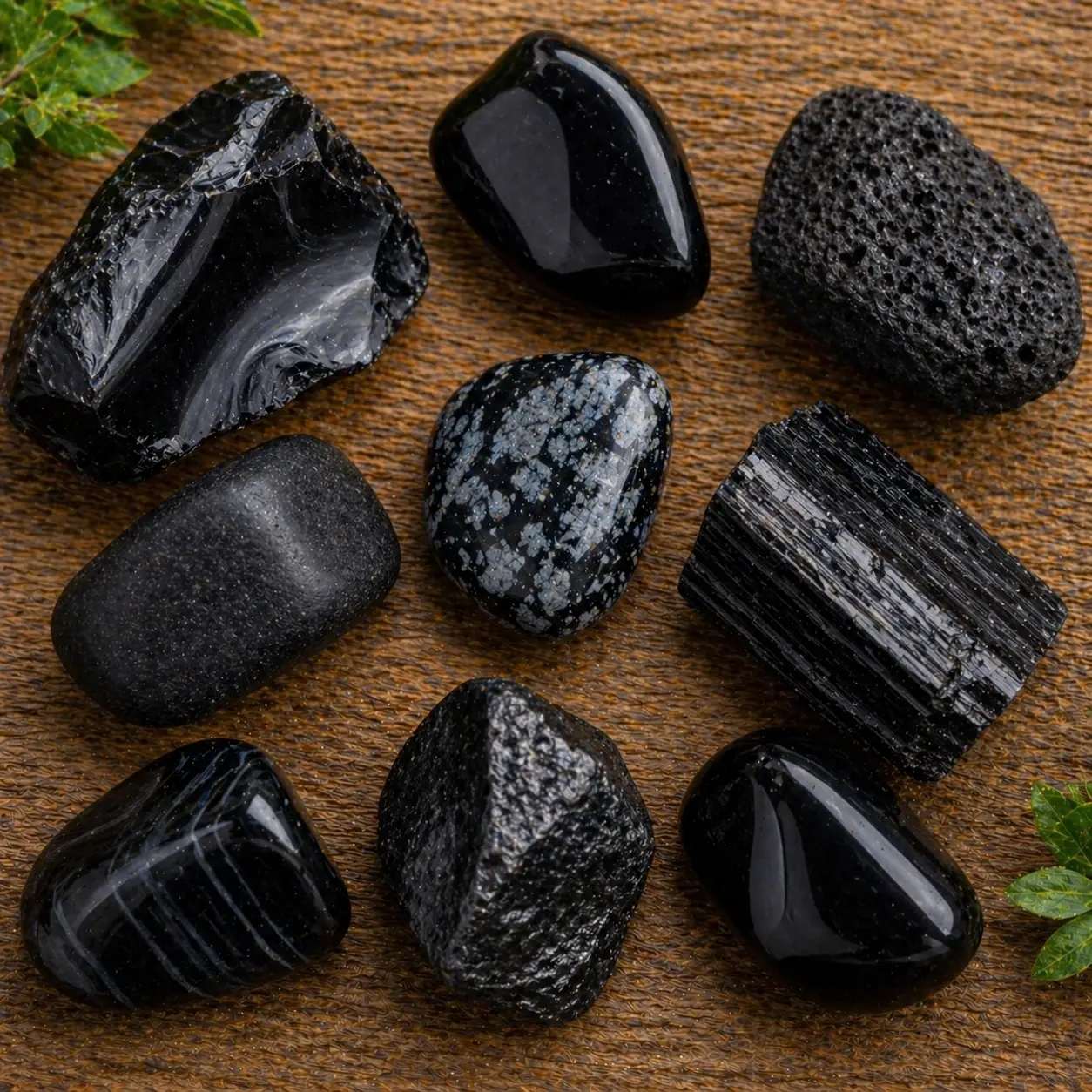 Pierres noires lithothérapie protection ancrage énergie