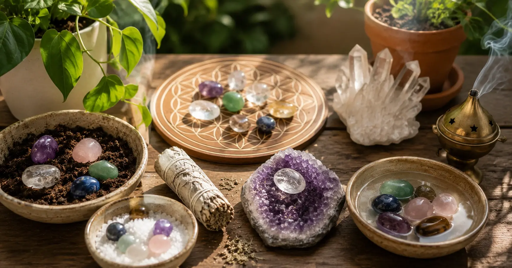 Purification et le rechargement des pierres naturelles