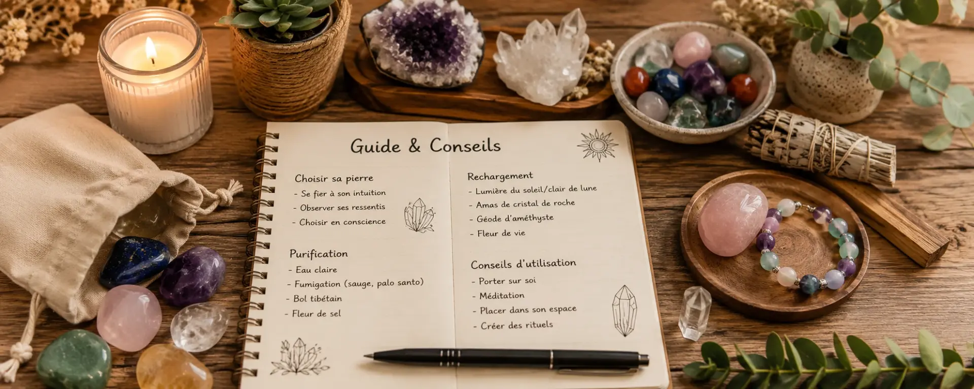 Rituel de cristaux et bien etre