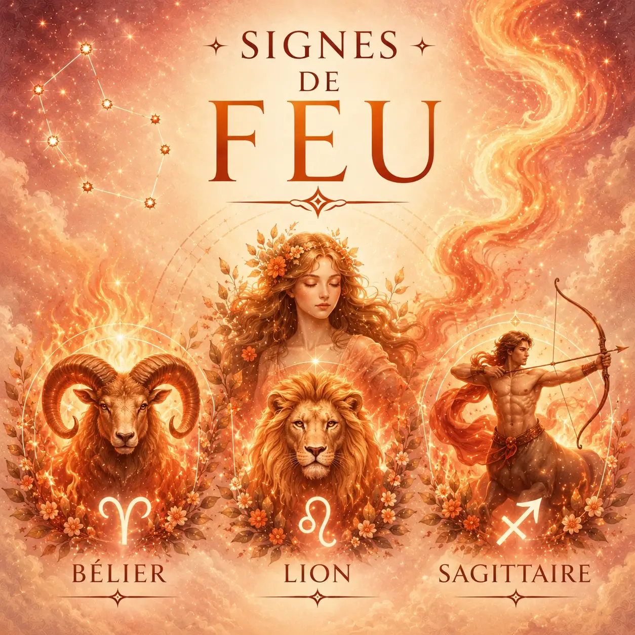 signes de feu bélier lion sagittaire astrologie