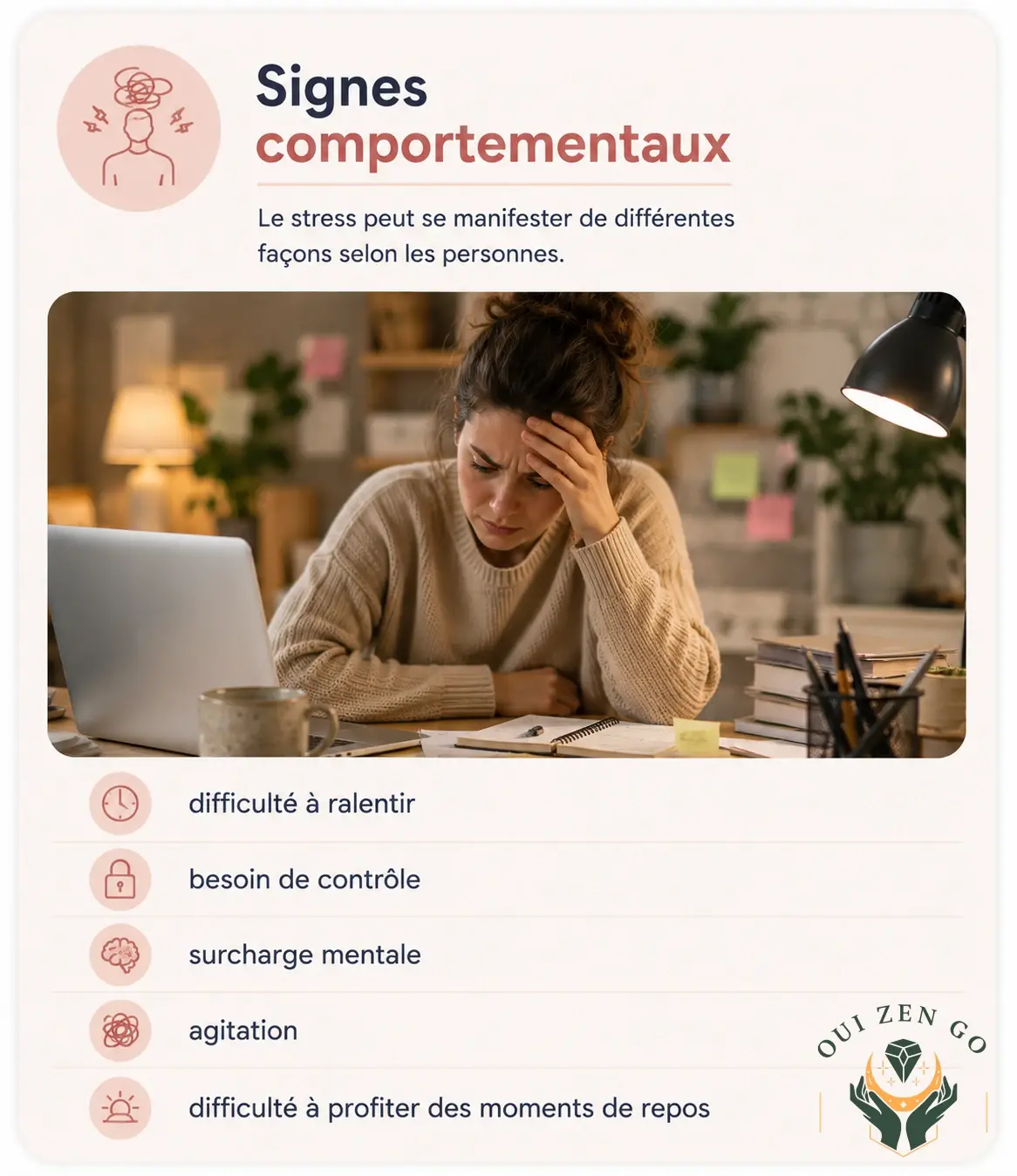 Signes de stress comportemental