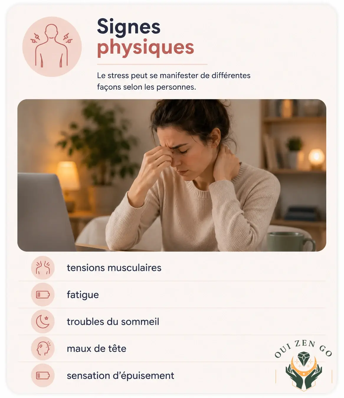 Signes physiques du stress